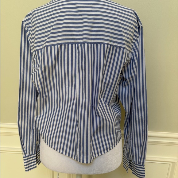 Rails Ramy Mariner Stripe Cropped Cotton Button Down S - Picture 6 of 11